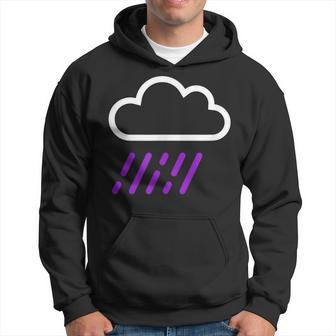Lilac Lavender Rain Retro 80S Cloudy Weather Hoodie - Thegiftio UK