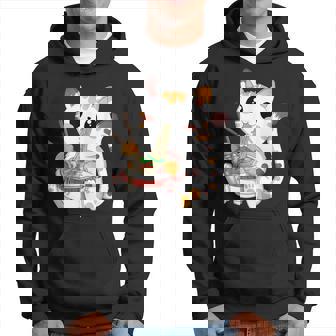 Lindo Kawaii Gato Ramen Fideos Anime Divertido Estética Japonesa Sudadera - Regaloses