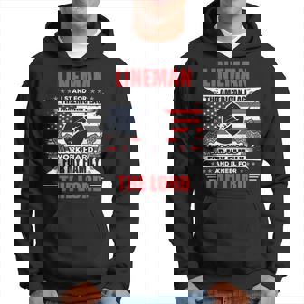 Lineman American Flag Lineman Hoodie | Mazezy