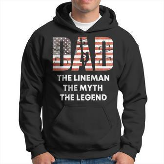 Lineman Dad Back Of Clothing Line Worker Hoodie | Mazezy