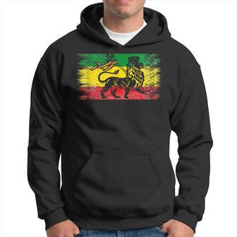 Lion Of Judah Rasta Ethiopian Reggae Old Ethiopia Flag Fan Hoodie - Monsterry AU