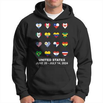 List Flag Of Countries In Copa United States Of America 2024 Hoodie - Monsterry UK