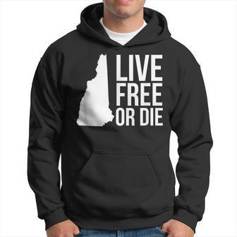 Live Free Or Die Nh Motto New Hampshire Map Hoodie - Monsterry AU