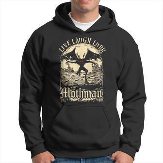 Live Laugh Lurk Mothman Hoodie - Monsterry