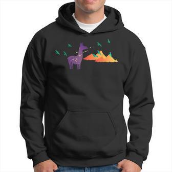 Llama Leona And Birds Hoodie - Monsterry DE