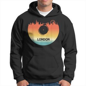 London England Uk London Skyline Vinyl Music London Souvenir Hoodie - Thegiftio UK
