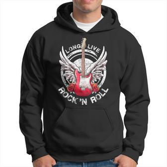 Long Live Rock And Roll Rock&Roll Vintage Electric Guitars Hoodie - Seseable