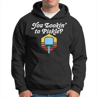You Lookin' To Pickle Retro Vintage Lover Apparel Hoodie | Mazezy