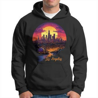 Los Angeles California City Downtown Skyline California LA Hoodie | Mazezy
