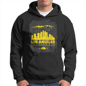 Los Angeles City Concept Logo Label La Hoodie - Monsterry AU