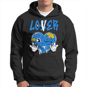 Loser Lover Blue Yellow Drip Heart Matching Outfit Women Hoodie - Monsterry DE