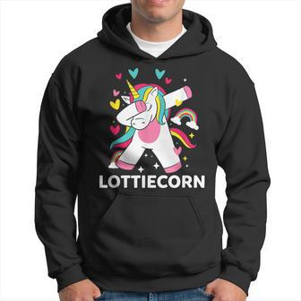 Lottiecorn Personalized Name Dabbing Unicorn Lottie Hoodie - Seseable