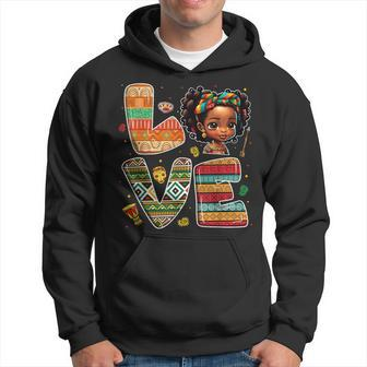 Love Black History Month Strong African Toddler Girls Hoodie | Mazezy