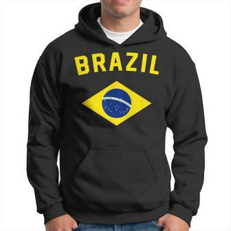 I Love Brazil Minimalist Brazilian Flag Hoodie - Monsterry AU