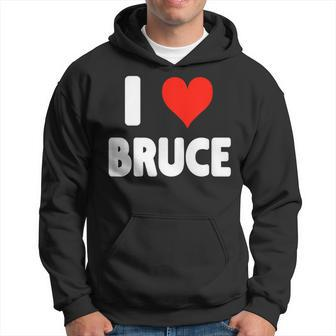 I Love Bruce Heart Hoodie - Thegiftio UK