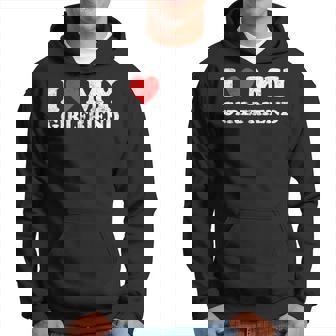 I Love My Girlfriend Retro Heart Hoodie - Thegiftio