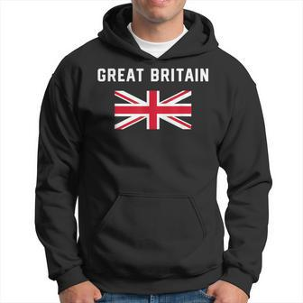 I Love Great Britain Minimalist Uk Flag Hoodie - Monsterry UK