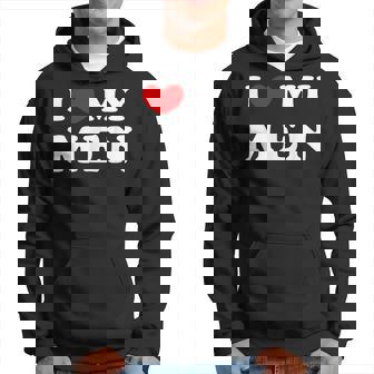 I Love My J'aime Mes Men Sweat à capuche - Cadeauxyz