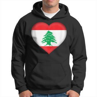 I Love Lebanon Lebanese Flag Heart Outfit Hoodie - Monsterry