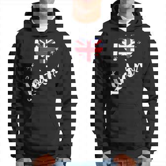 I Love London City England Flag Heart Hoodie - Thegiftio UK