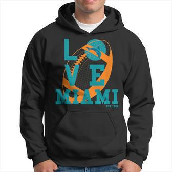 Love Miami Sports Team Athletic Novelty Womens Hoodie - Monsterry UK