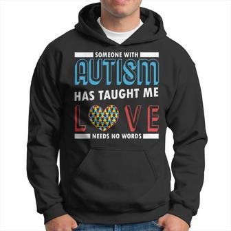 Love Needs No Words Puzzle Heart Cool Autism Awareness Hoodie - Monsterry