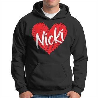 I Love Nicki Heart Personalized Name Nicki Hoodie - Monsterry