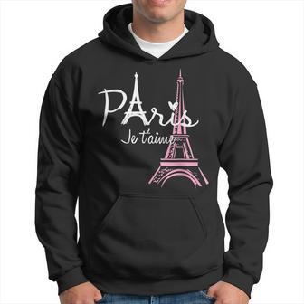 I Love Paris Eiffel Tower France French Souvenir Hoodie - Monsterry