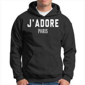 I Love Paris J-Adore Paris France Black Graphic Hoodie - Monsterry DE