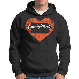 I Love Pennsylvania Cute State Pride Heart Hoodie - Monsterry AU