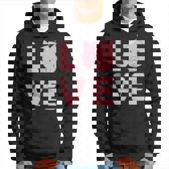 I Love Pig Face Cute Animal Hoodie | Mazezy