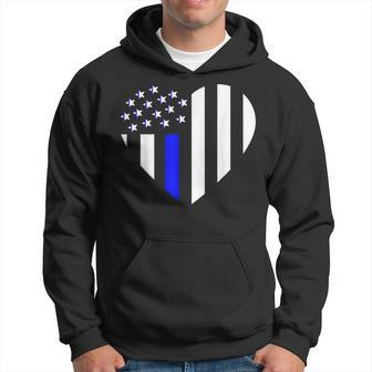 Love Police Support Us Flag Patriotic Heart Image Hoodie - Monsterry AU