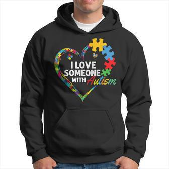 I Love Someone With Autism Heart Puzzle Hoodie - Monsterry DE