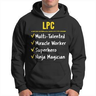 Lpc Miracle Worker Superhero Ninja Prof Counselor Hoodie - Monsterry UK