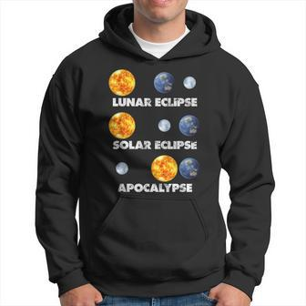 Lunar Eclipse Solar Eclipse Apocalypse Astronomy Hoodie | Mazezy
