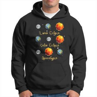 Lunar Eclipse Solar Eclipse And Apocalypse Science Kid Hoodie - Seseable