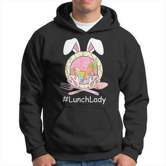 Lunch Lady Happy Easter Bunny Ears Rabbit Cafeteria Worker Hoodie - Thegiftio UK