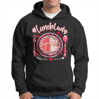 Lunch Lady Happy Valentine's Day Cafeteria Worker Hoodie - Monsterry