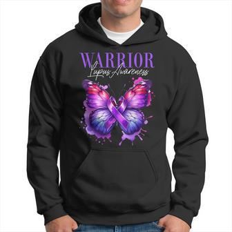 Lupus Awareness Warrior Survivor Purple Butterflies Hoodie | Mazezy AU