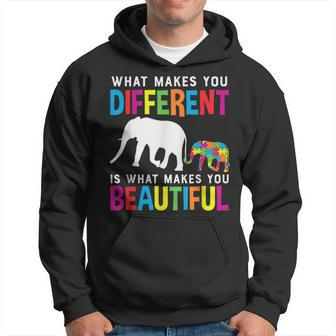 What Makes You Different Autism Awareness Elephant Puzzle Hoodie - Thegiftio UK