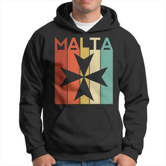 Maltese Cross Flag Malta Cross Knights Vintage Retro Flag Hoodie - Monsterry UK