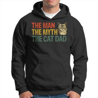 The Man The Myth The Cat Dad Cat Daddy Vintage Hoodie - Monsterry