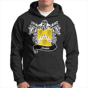 Mann Coat Of Arms Surname Last Name Family Crest Hoodie - Seseable