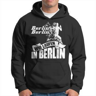 Marathon Berlin Motif Running Vent Clothing Athletes Runner Hoodie - Seseable