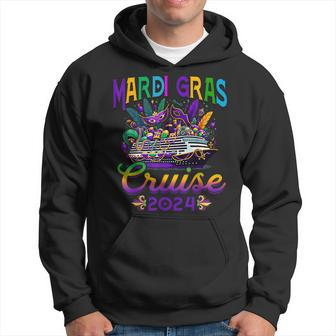 Mardi Gras Carnival Cruise 2024 Cruising Mask Ship Party Hoodie - Monsterry