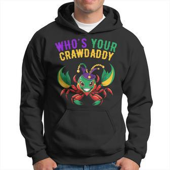 Mardi Gras Crawfish Carnival Costume Beads Whos Your Crawdad Hoodie - Monsterry