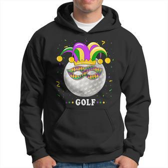 Mardi Gras Golf Costume Mardi Gras Jester Hat Golf Lover Hoodie - Seseable