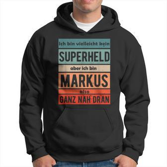 Markus First Name Lettering Boys Hoodie - Seseable