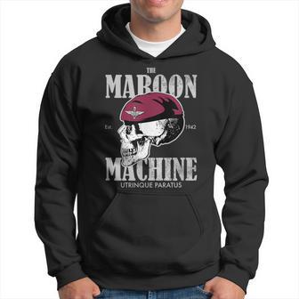 The Maroon Machine Parachute Regiment Distressed Hoodie - Thegiftio UK