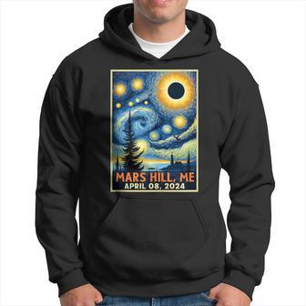 Mars Hill Maine Total Solar Eclipse 2024 Starry Night Hoodie - Thegiftio UK